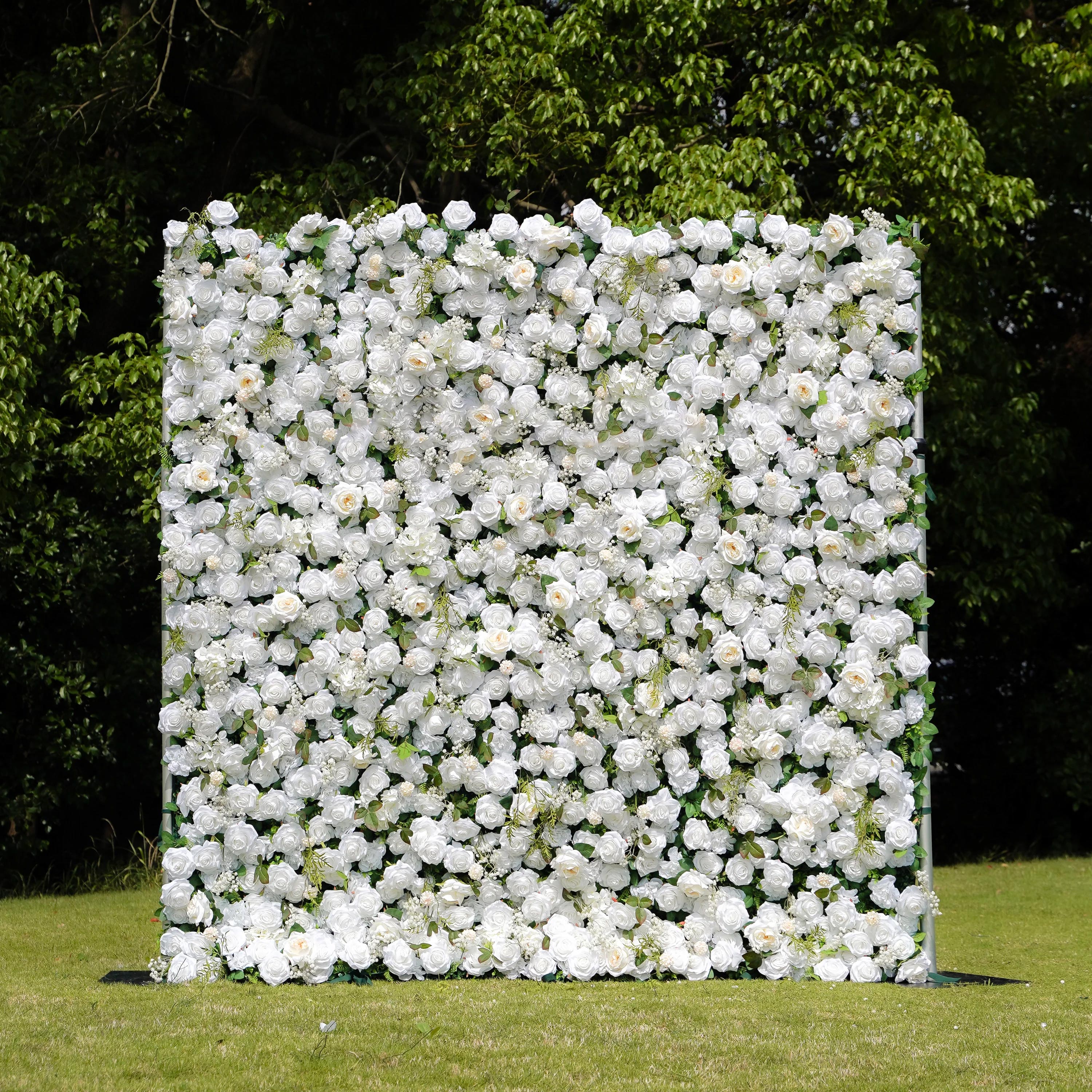 Beautiful white artificial flower wall backdrop perfect for weddings and events in Longview, TX and East Texas